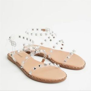 NEW WITH TAGS TORRID CLEAR STUDDED GLADIATOR STRAP SANDAL